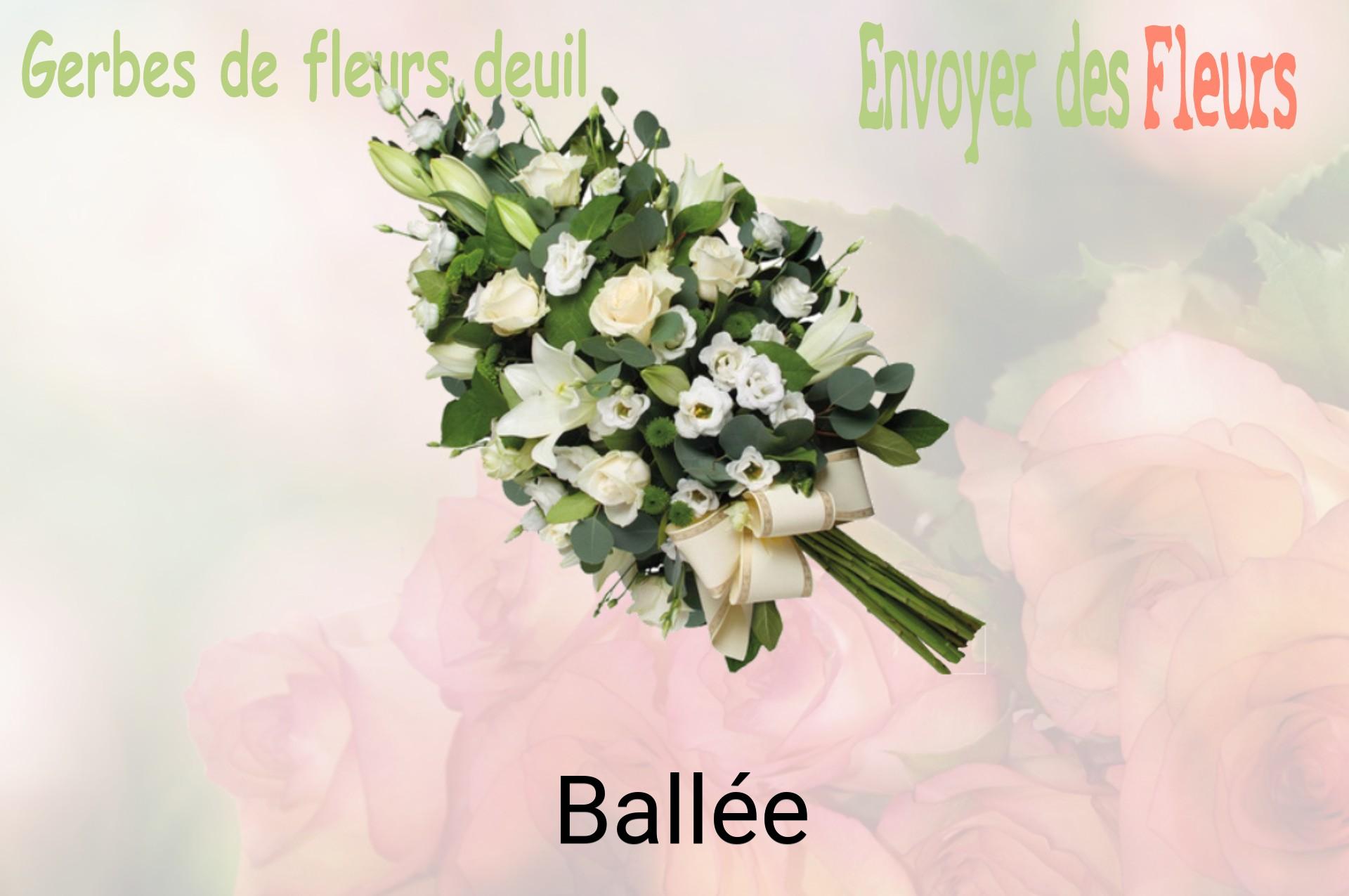 Gerbe de fleurs de deuil livrée à Ballée